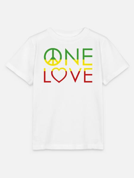 One Love - Stanley/Stella Kinder T-Shirt MINI CREATOR - Weiß