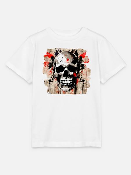 Schädel Graffiti Explosion - Stanley/Stella Kinder T-Shirt MINI CREATOR  - Weiß