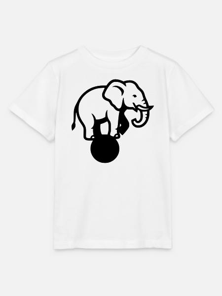 Elefant Ball Zirkus Akrobatik - Stanley/Stella Kinder T-Shirt MINI CREATOR  - Weiß