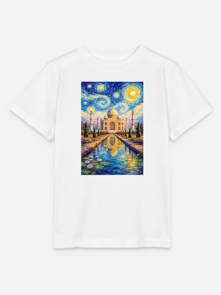 Taj Mahal Sternennacht Impression - Stanley/Stella Kinder T-Shirt MINI CREATOR  - Weiß