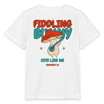 Fiddling Magic Mushroom Rabbit - Stanley/Stella MINI CREATOR Kids’ T-Shirt - white - Front - Maike (125cm)