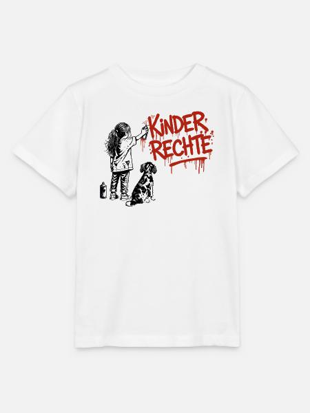 Kinderrechte Graffiti roter Schriftzug - Stanley/Stella Kinder T-Shirt MINI CREATOR - Weiß