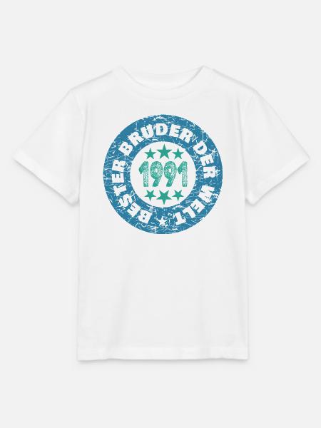Runder Retro Stempel 1991 - Stanley/Stella Kinder T-Shirt MINI CREATOR  - Weiß