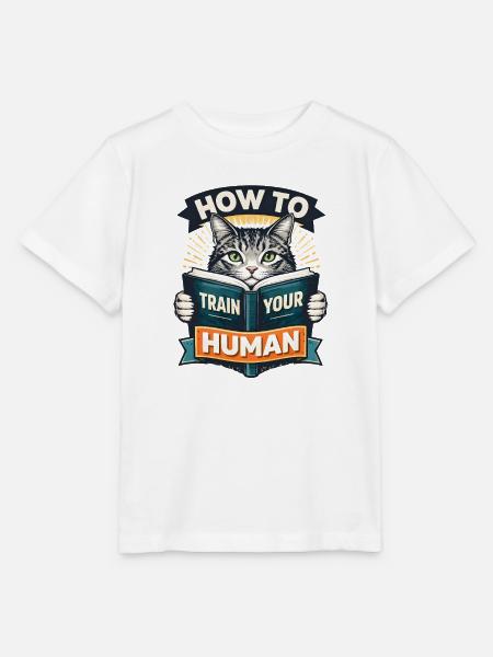 Katzentraining für Menschen how to train your huma - Stanley/Stella Kinder T-Shirt MINI CREATOR - Weiß