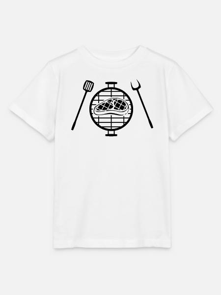 Grill Steak - Stanley/Stella Kinder T-Shirt MINI CREATOR - Weiß