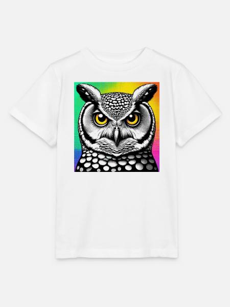 Eule - Stanley/Stella Kinder T-Shirt MINI CREATOR  - Weiß