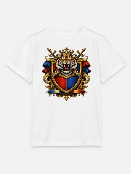 Königlicher Tiger Wappen - Stanley/Stella Kinder T-Shirt MINI CREATOR  - Weiß