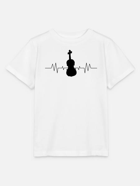 Geige Violine - Stanley/Stella Kinder T-Shirt MINI CREATOR  - Weiß