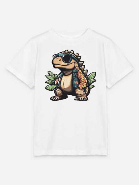 Dinosaurier stegosaurus Comic Urlaub - Stanley/Stella Kinder T-Shirt MINI CREATOR - Weiß