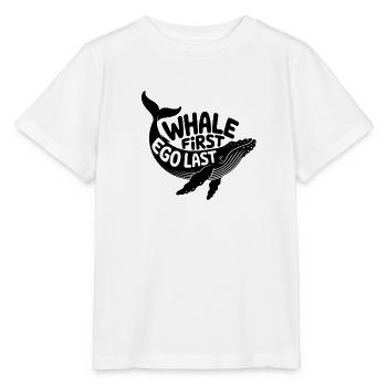 WHALE FIRST • EGO LAST #3 - Stanley/Stella MINI CREATOR Kids’ T-Shirt - white - Front - Maike (125cm)