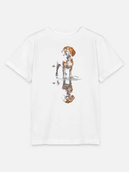 Beagle am Wasserspiegel - Stanley/Stella Kinder T-Shirt MINI CREATOR  - Weiß