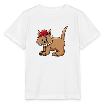 Katze lustig witzig Katzen Teenie - Stanley/Stella Kinder T-Shirt MINI CREATOR  - Weiß - Vorne - Maike (125cm)