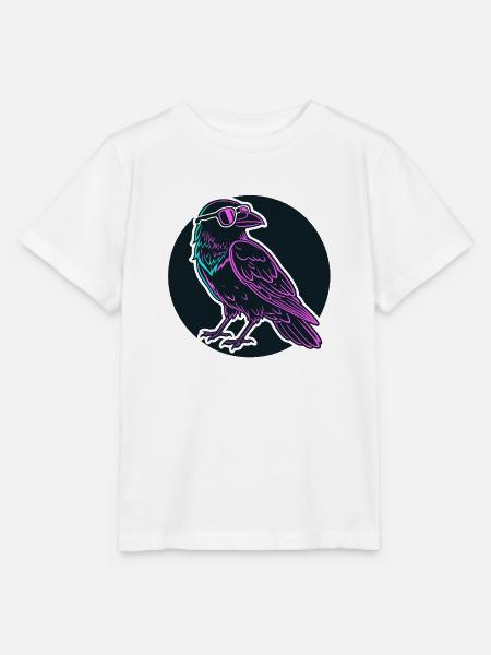 Raven Neon Glasses Neon - Stanley/Stella Kinder T-Shirt MINI CREATOR - Weiß