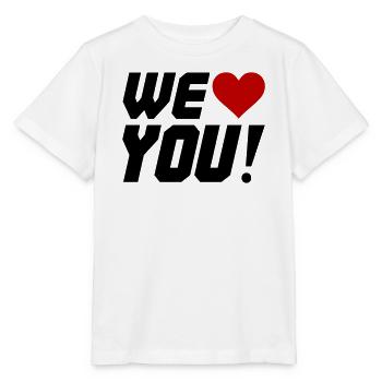 Silhouette en contraste de cœur - T-shirt bio MINI CREATOR Stanley/Stella Enfant - blanc - Devant - Maike (125cm)