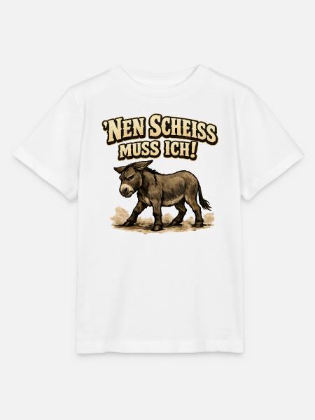 Nen Scheiss Muss Ich Esel - Stanley/Stella Kinder T-Shirt MINI CREATOR - Weiß