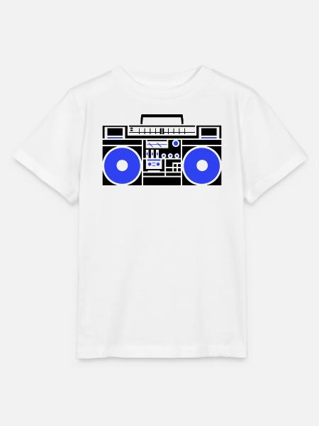 Ghettoblaster Radio - Stanley/Stella Kinder T-Shirt MINI CREATOR  - Weiß