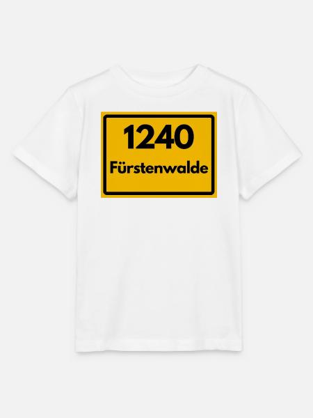 ALTE POSTLEITZAHL PLZ RETRO 1240 FÜRSTENWALDE - Stanley/Stella Kinder T-Shirt MINI CREATOR - Weiß