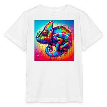 Chamäleon - Stanley/Stella Kinder T-Shirt MINI CREATOR  - Weiß - Vorne - Maike (125cm)