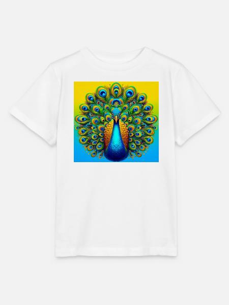 Pfau - Stanley/Stella Kinder T-Shirt MINI CREATOR  - Weiß