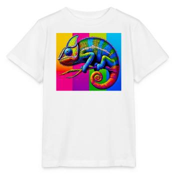 Chamäleon - Stanley/Stella Kinder T-Shirt MINI CREATOR  - Weiß - Vorne - Maike (125cm)