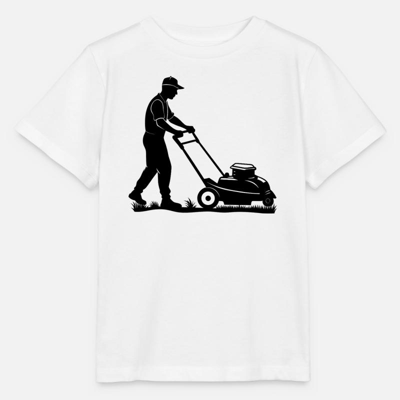 Tondeuse à gazon - T-shirt bio MINI CREATOR Stanley/Stella Enfant - blanc