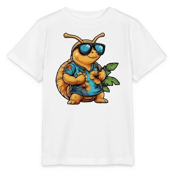 Vacances de la bande dessinée Snail - T-shirt bio MINI CREATOR Stanley/Stella Enfant - blanc - Devant - Maike (125cm)