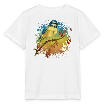 Bunter Vogel - Stanley/Stella Kinder T-Shirt MINI CREATOR  - Weiß - Vorne - Maike (125cm)
