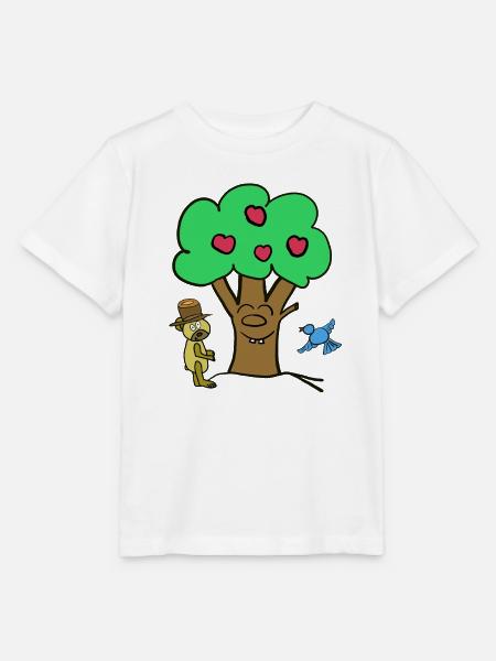 Apfelbaum Baum Teddybär Sommer Kind - Stanley/Stella Kinder T-Shirt MINI CREATOR - Weiß
