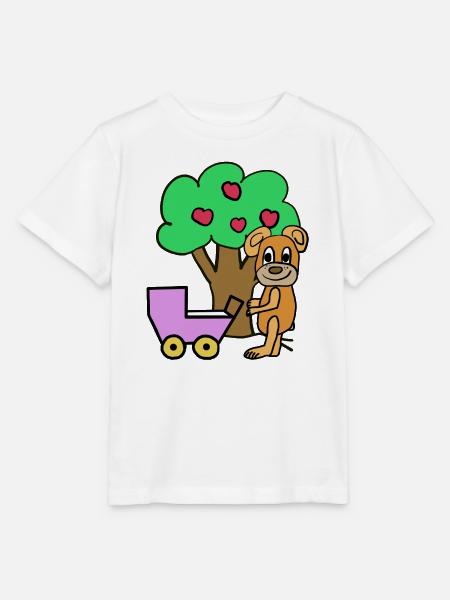 Teddy Mama Bär Kind Baby Kinder - Stanley/Stella Kinder T-Shirt MINI CREATOR - Weiß