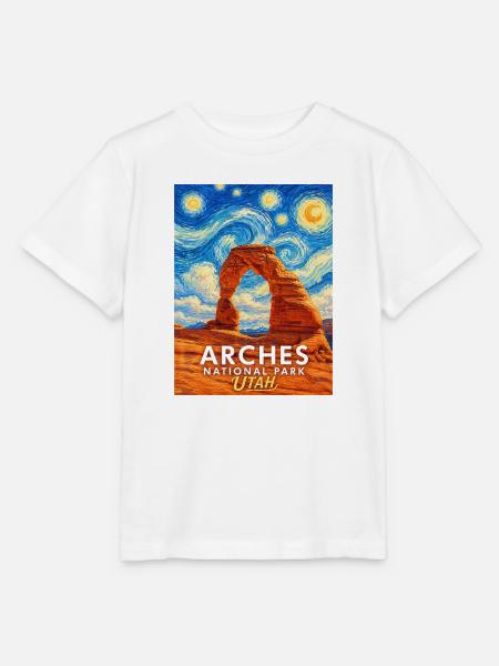 Arches Utah Sternenhimmel Felsbogen - Stanley/Stella Kinder T-Shirt MINI CREATOR - Weiß