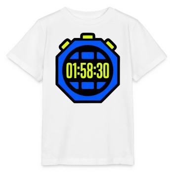 Stoppuhr Bestzeit Halbmarathon - Stanley/Stella Kinder T-Shirt MINI CREATOR  - Weiß - Vorne - Maike (125cm)