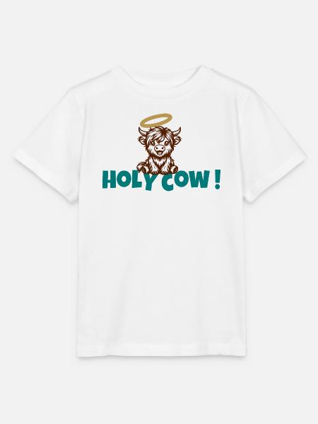 Holy Cow Halo Cartoon - Stanley/Stella Kinder T-Shirt MINI CREATOR - Weiß