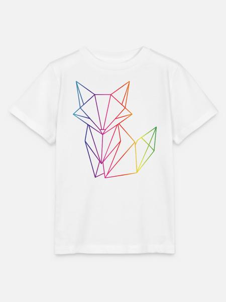 Fuchs Linien Geometrie modernes Motiv  - Stanley/Stella Kinder T-Shirt MINI CREATOR  - Weiß