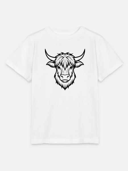 Highland-Kuhkopf - Stanley/Stella Kinder T-Shirt MINI CREATOR - Weiß