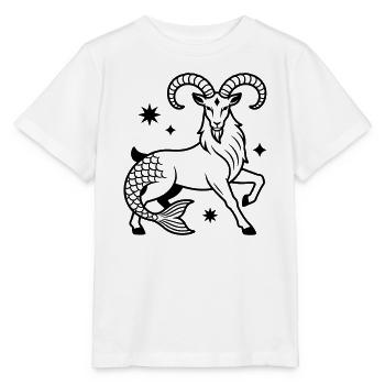 Capricorne - T-shirt bio MINI CREATOR Stanley/Stella Enfant - blanc - Devant - Maike (125cm)