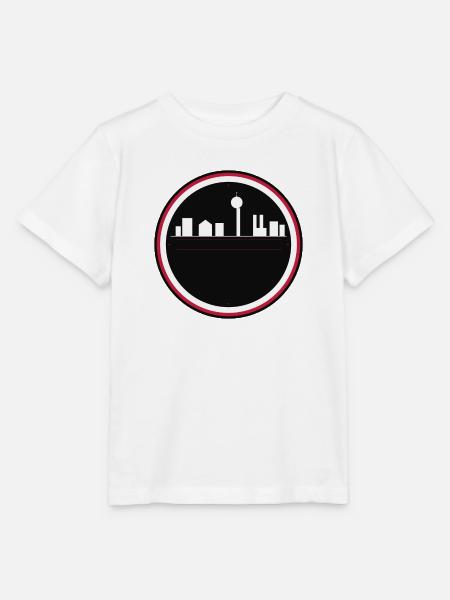Schwarz-rote urbane Silhouette - Stanley/Stella Kinder T-Shirt MINI CREATOR  - Weiß