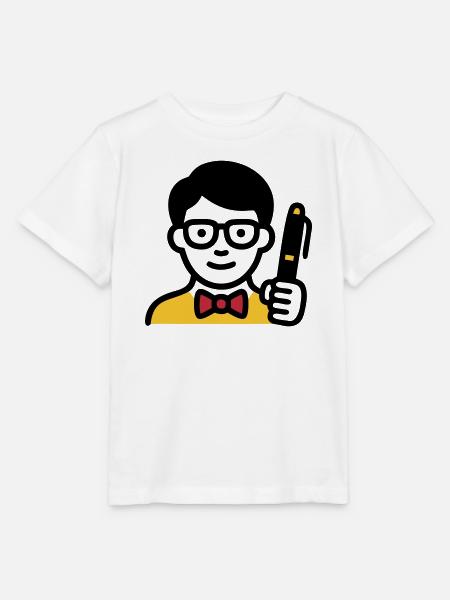 Lehrer Professor Brille Comic - Stanley/Stella Kinder T-Shirt MINI CREATOR  - Weiß
