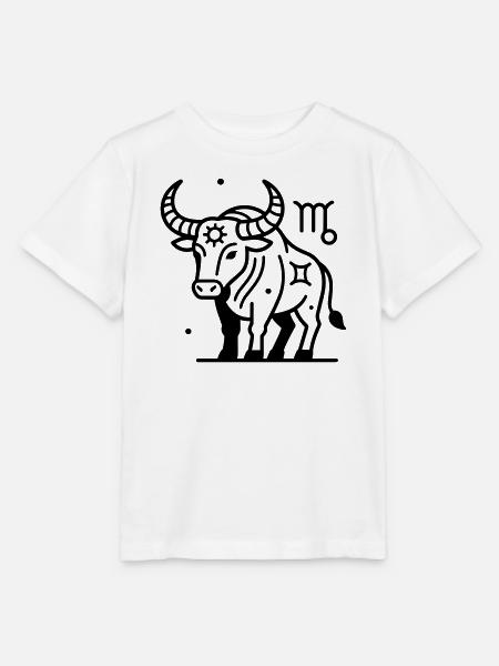 Tierkreiszeichen Stier - Stanley/Stella Kinder T-Shirt MINI CREATOR - Weiß
