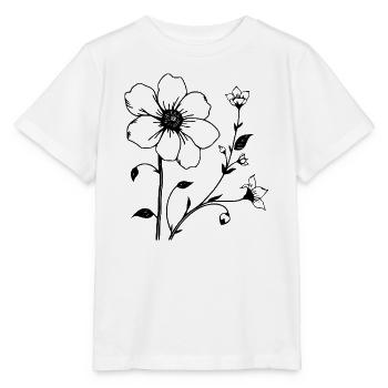 Blumenranke Blume Blüte Geschenk Mutter Muttertag - Stanley/Stella Kinder T-Shirt MINI CREATOR  - Weiß - Vorne - Maike (125cm)