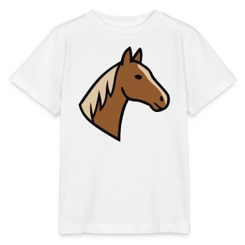 Pferdekopf Mähne Haflinger - Stanley/Stella Kinder T-Shirt MINI CREATOR  - Weiß - Vorne - Maike (125cm)