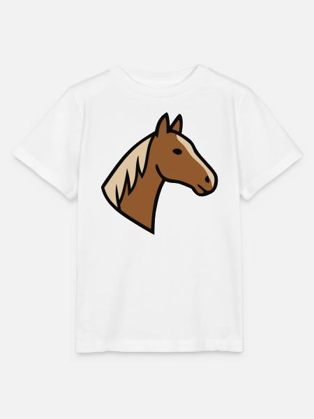 Pferdekopf Mähne Haflinger - Stanley/Stella Kinder T-Shirt MINI CREATOR  - Weiß