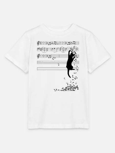 Musikalische Katzenkunst - Stanley/Stella Kinder T-Shirt MINI CREATOR - Weiß