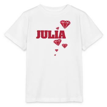 Geschenk für Julia - Stanley/Stella Kinder T-Shirt MINI CREATOR  - Weiß - Vorne - Maike (125cm)