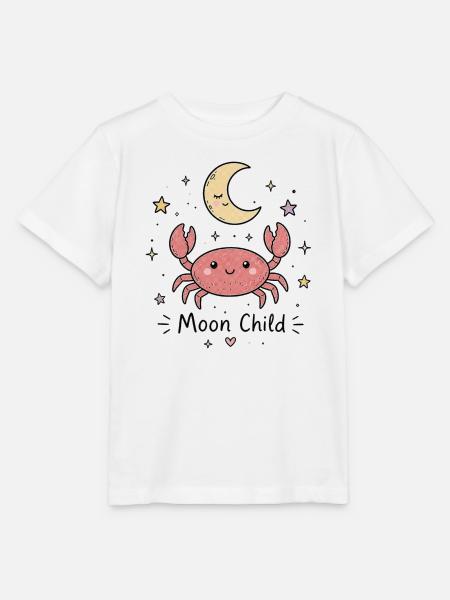 Astro-Krebs – Moon Child - Stanley/Stella Kinder T-Shirt MINI CREATOR  - Weiß