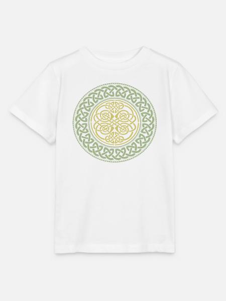 Keltisch-Mandala-Knoten-Goldring - Stanley/Stella Kinder T-Shirt MINI CREATOR  - Weiß