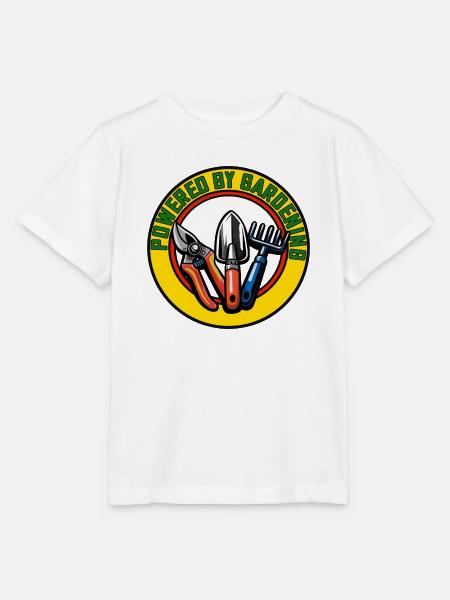 Gärtnern, Kreislogo mit Werkzeugen - Stanley/Stella Kinder T-Shirt MINI CREATOR - Weiß