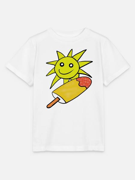 Sommer Sonne Eis Eiskrem Sommerzeit - Stanley/Stella Kinder T-Shirt MINI CREATOR - Weiß