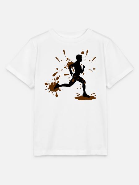 Mud Run Man – Modder Runner Challenge - Stanley/Stella Kinder T-Shirt MINI CREATOR  - Weiß