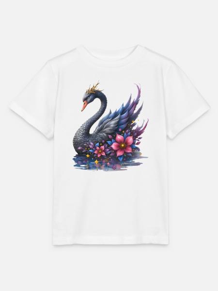 Fantasie-Blumenschwan - Stanley/Stella Kinder T-Shirt MINI CREATOR - Weiß