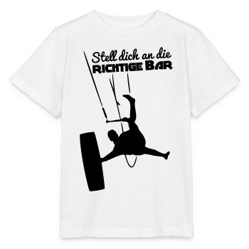 Stell dich an die richtige Bar - Stanley/Stella Kinder T-Shirt MINI CREATOR  - Weiß - Vorne - Maike (125cm)